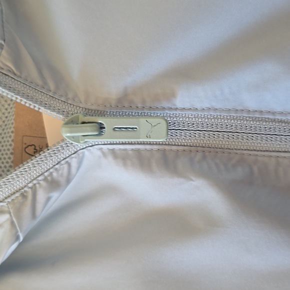 PUMA BRAND SIGNATURE WOMEN'S LIGHT BLUE FRONT ZIPPERED HOODED JACKET SIZE SMALL - Picture 7 of 16
